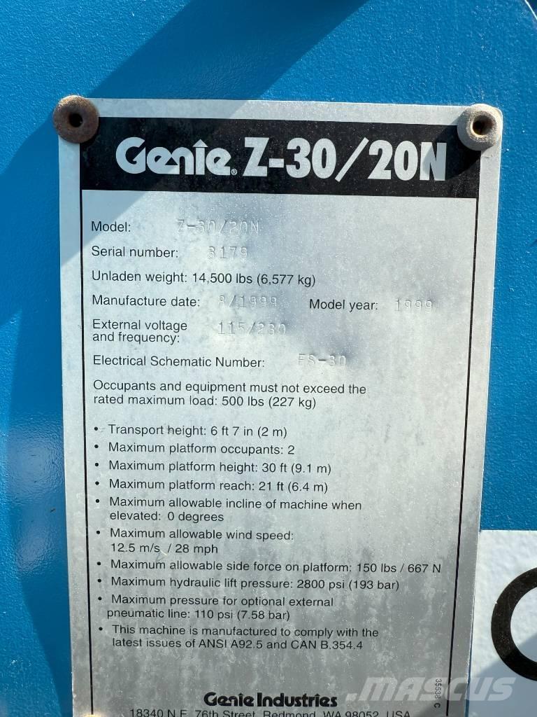 Genie Z 30/20 Karos emelők