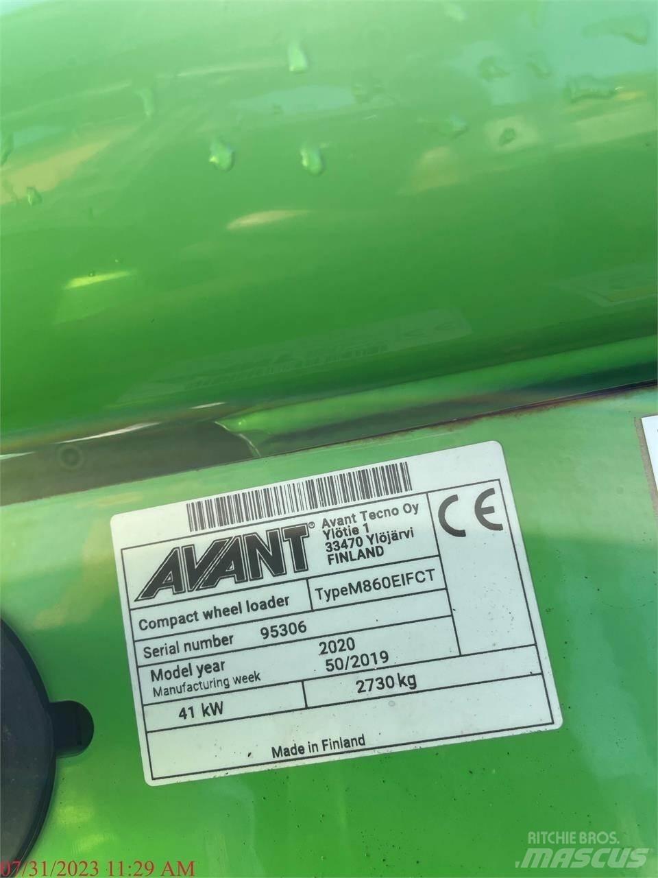 Avant 860I Gumikerekes homlokrakodók