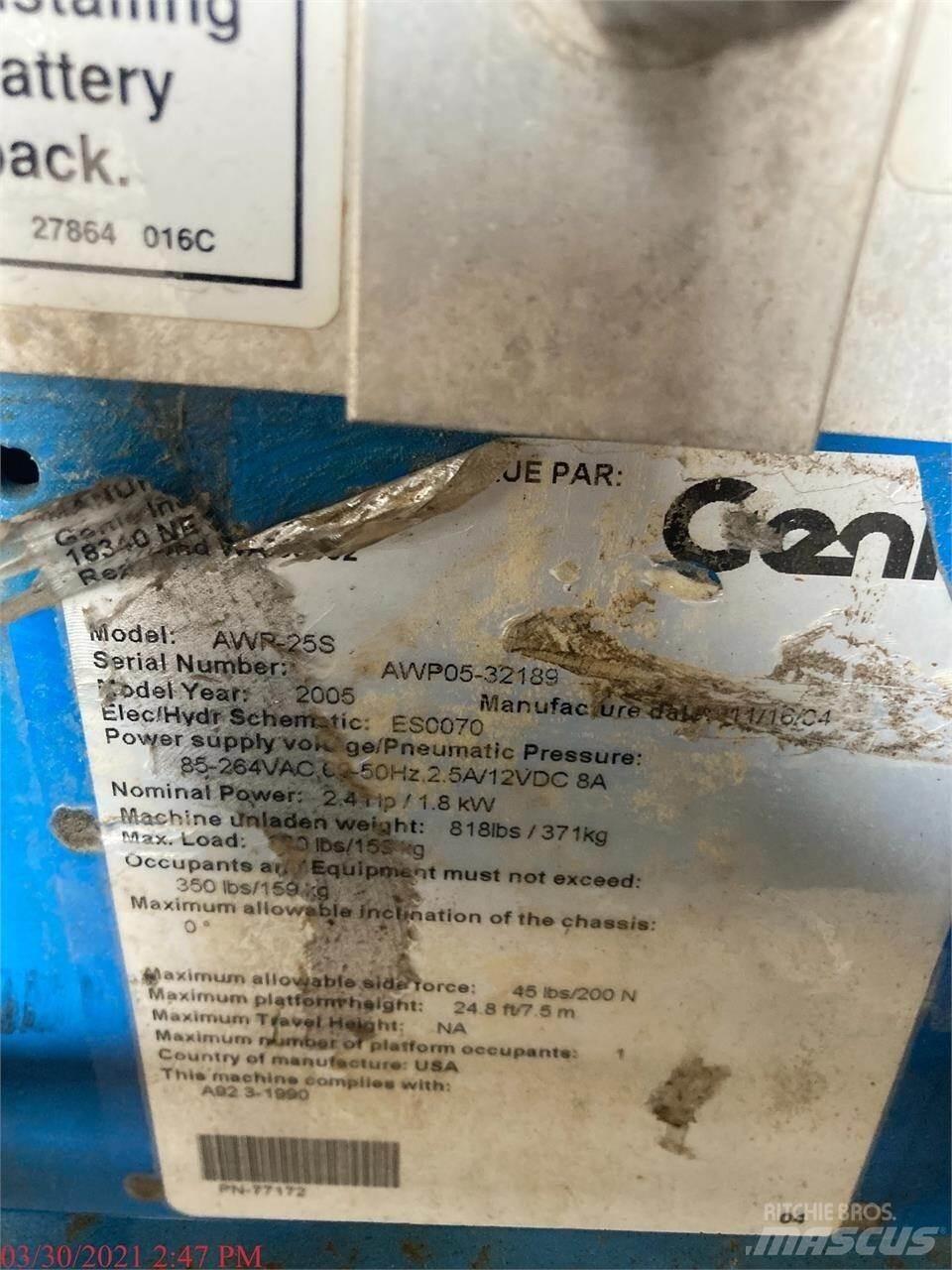 Genie AWP25S Személyemelők