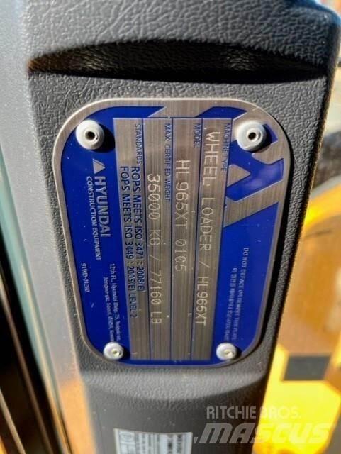Hyundai HL965XT Gumikerekes homlokrakodók