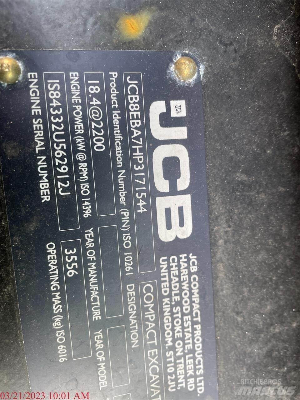 JCB 35Z-1 Mini kotrók < 7t