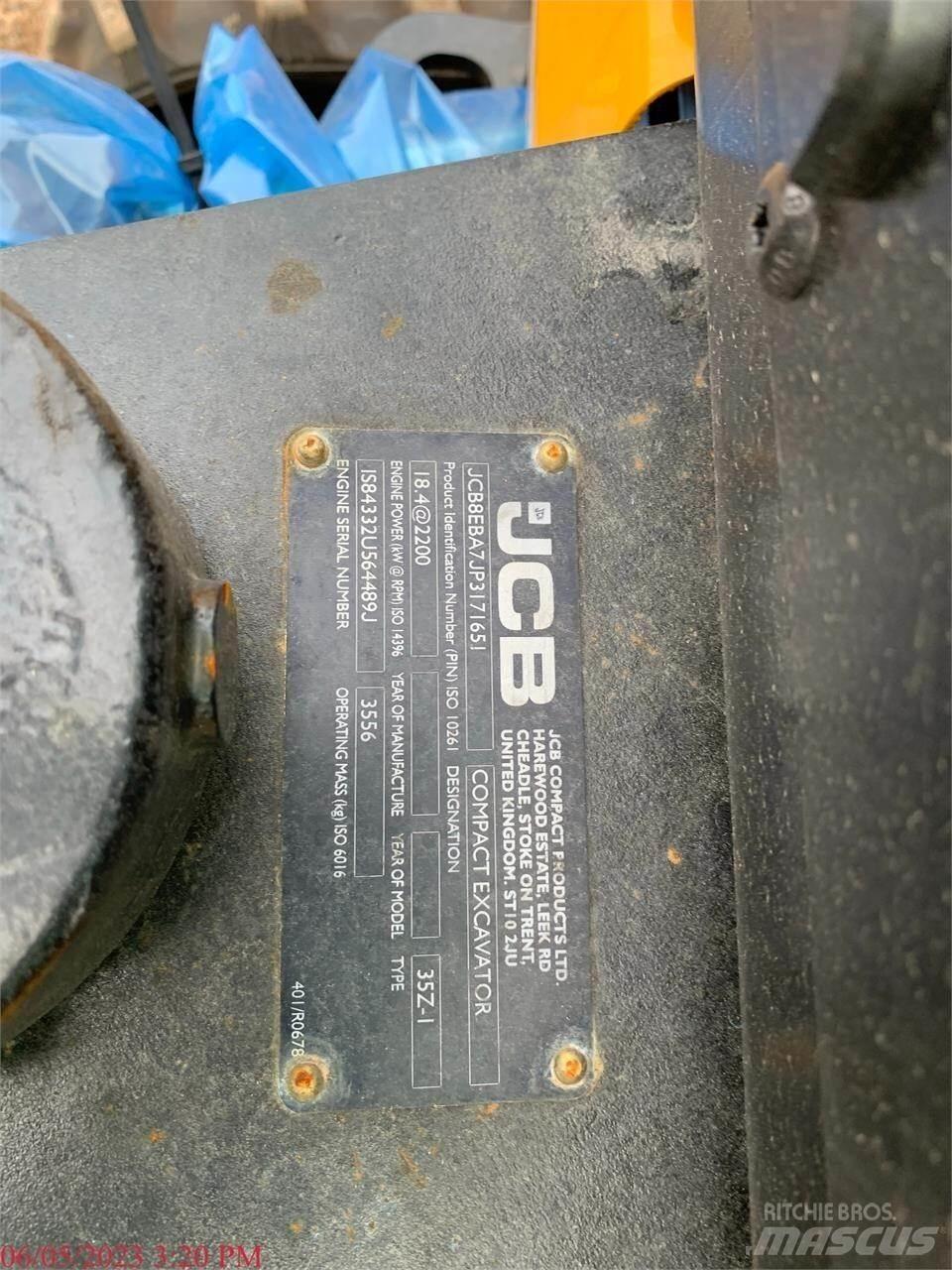 JCB 35Z-1 Mini kotrók < 7t