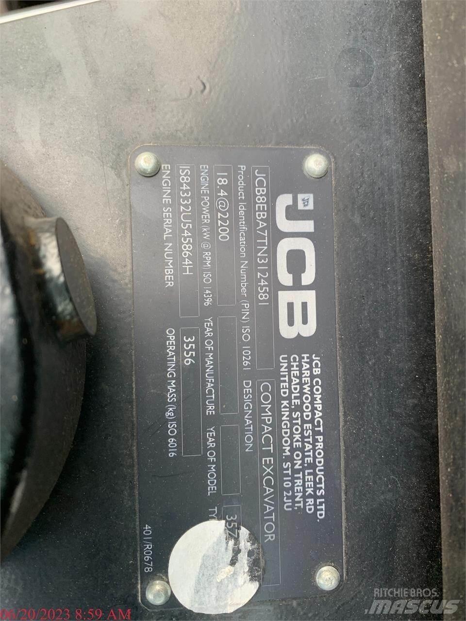 JCB 35Z-1 Mini kotrók < 7t