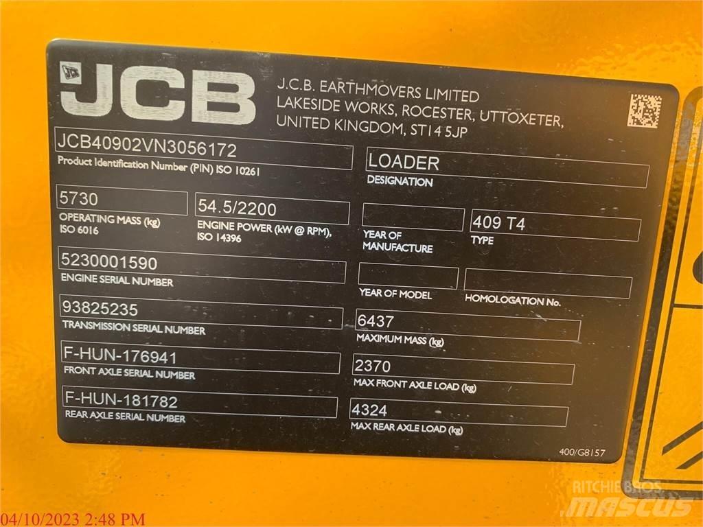 JCB 409 Gumikerekes homlokrakodók