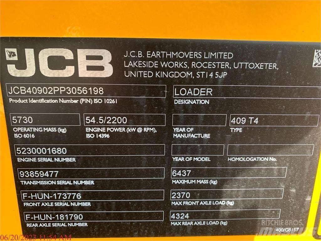 JCB 409 Gumikerekes homlokrakodók
