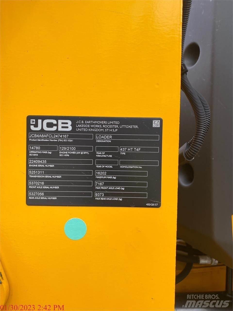 JCB 437HT Gumikerekes homlokrakodók