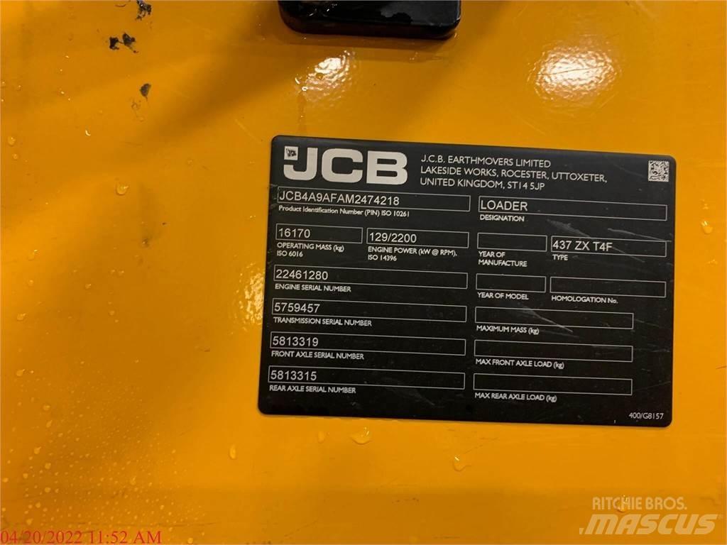 JCB 437ZX Gumikerekes homlokrakodók