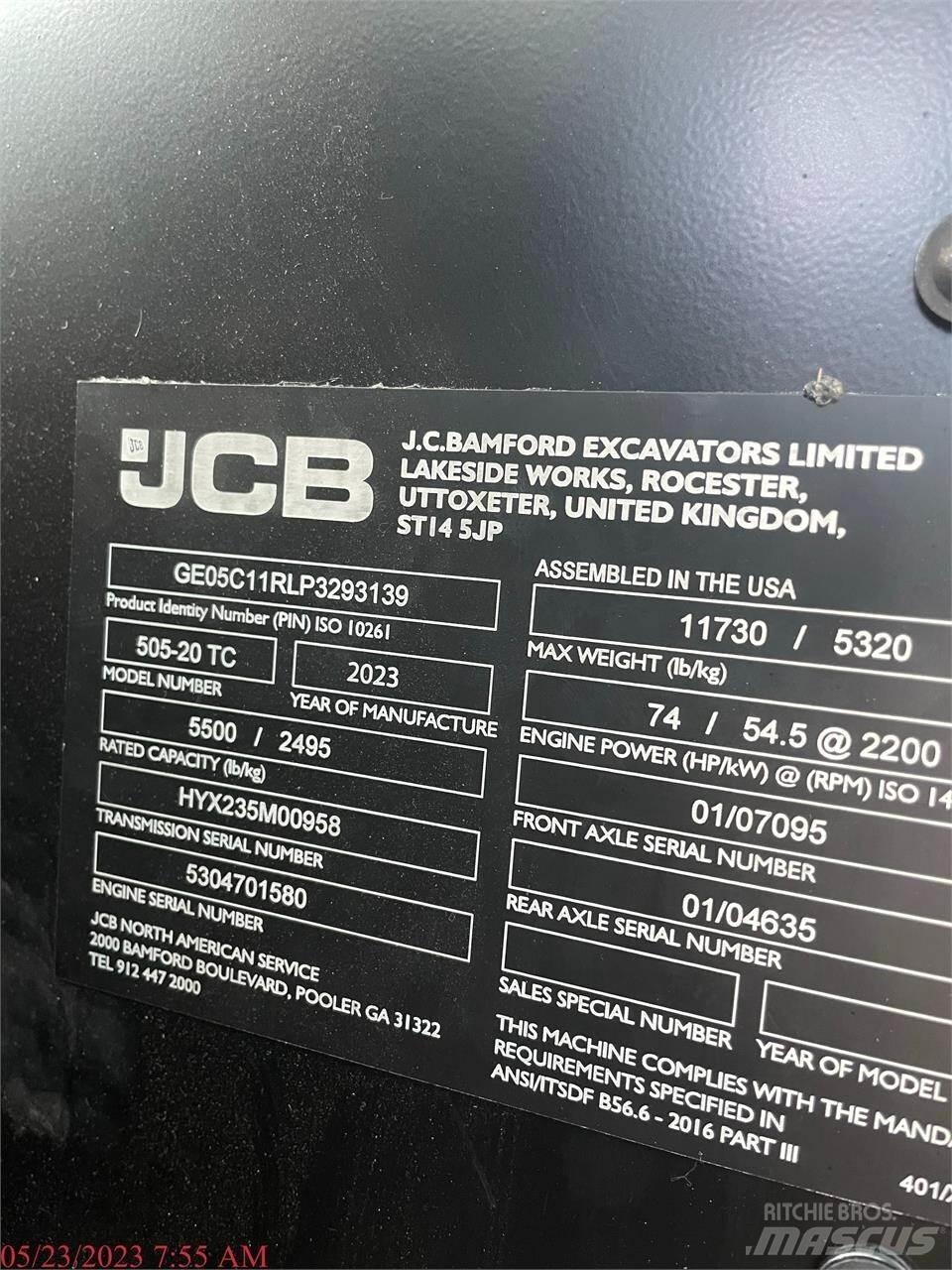 JCB 505-20TC Teleszkópos rakodók