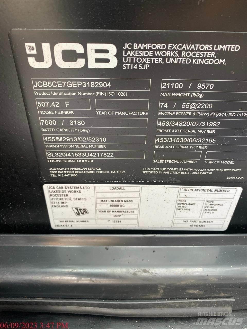 JCB 507-42 Teleszkópos rakodók