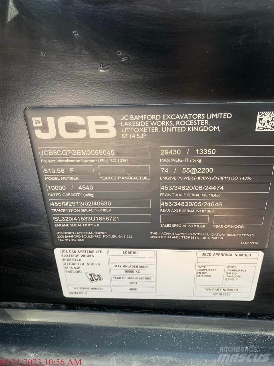 JCB 510-56 Teleszkópos rakodók