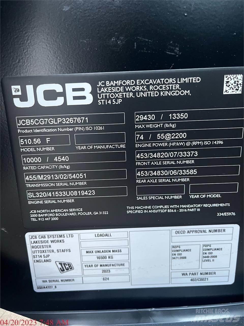 JCB 510-56 Teleszkópos rakodók