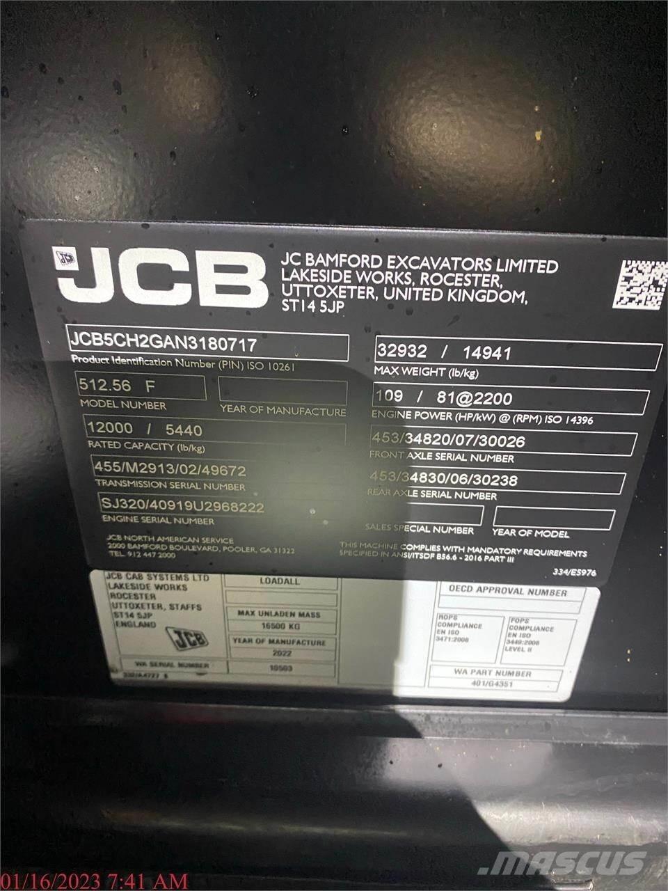 JCB 512-56 Teleszkópos rakodók