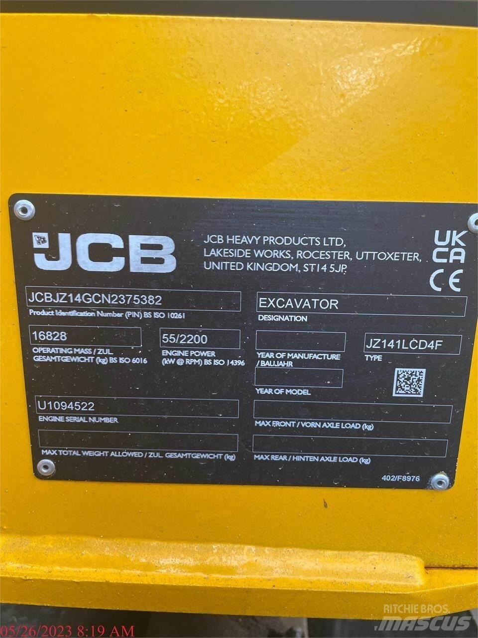 JCB JZ141 LC Lánctalpas kotrók