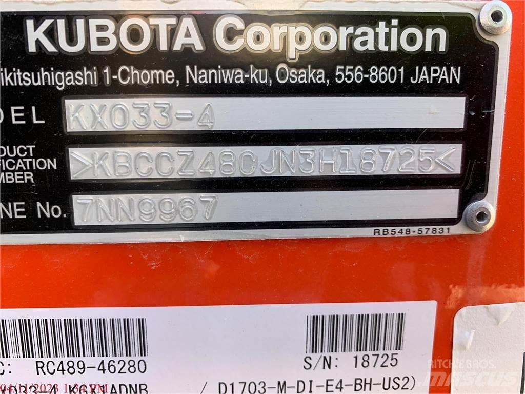 Kubota KX033-4 Mini kotrók < 7t