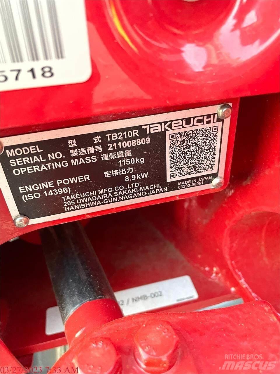 Takeuchi TB210R Mini kotrók < 7t