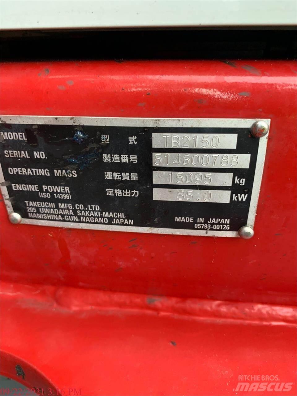 Takeuchi TB2150 Lánctalpas kotrók