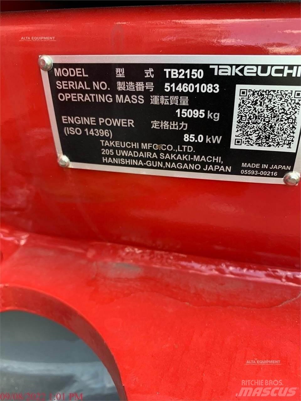 Takeuchi TB2150 Lánctalpas kotrók