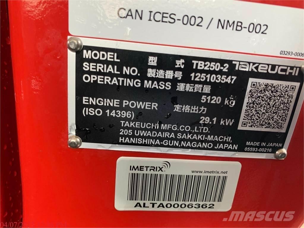Takeuchi TB250-2 Mini kotrók < 7t