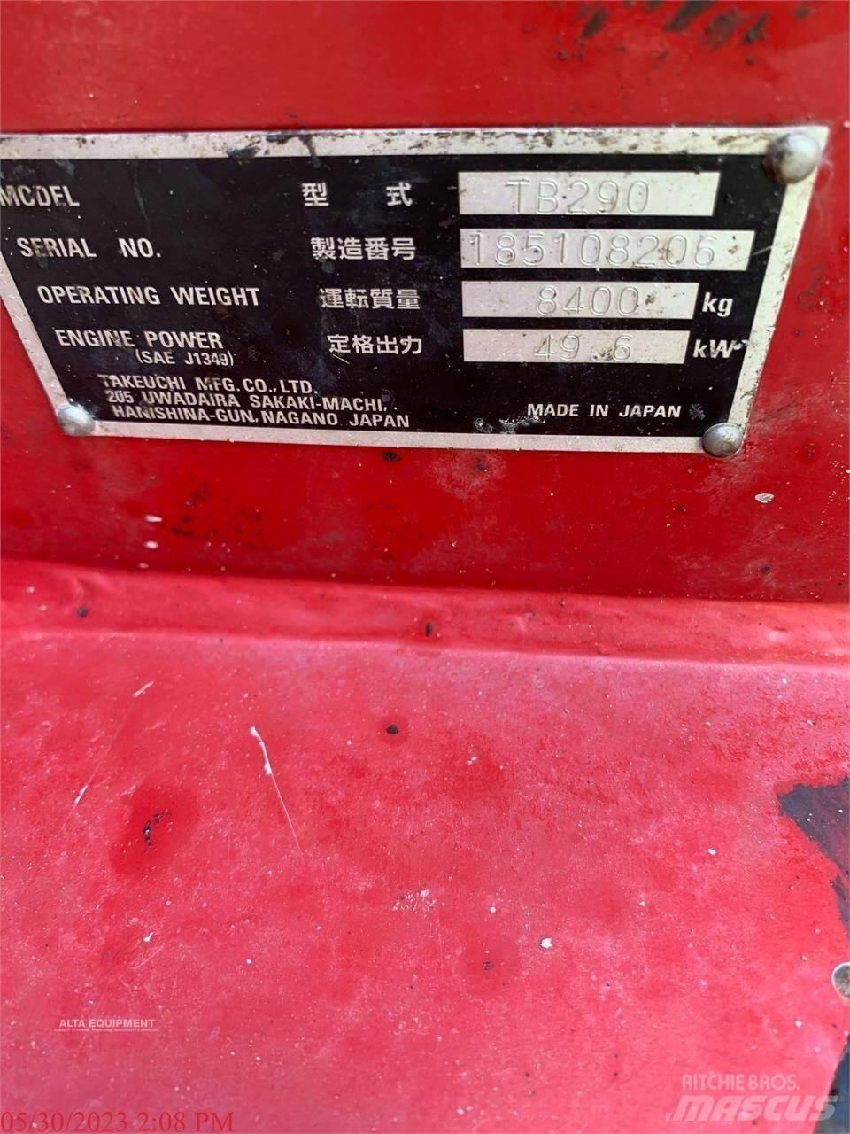 Takeuchi TB290 Lánctalpas kotrók