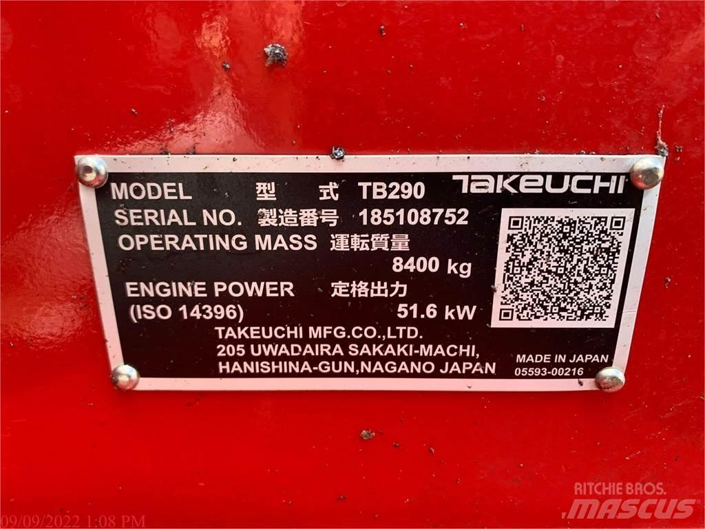Takeuchi TB290 Lánctalpas kotrók