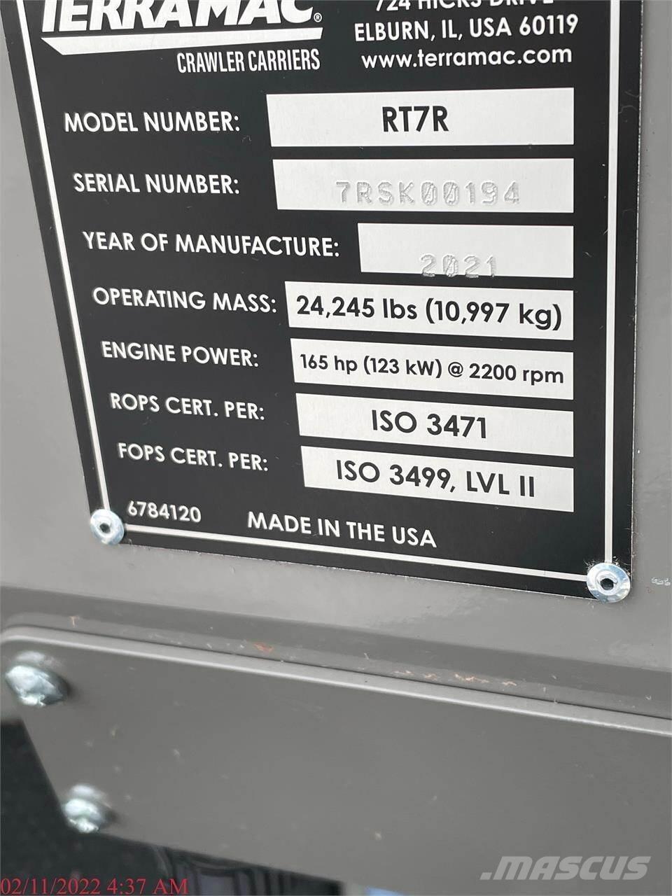 Terramac RT7R Lánctalpas dömperek