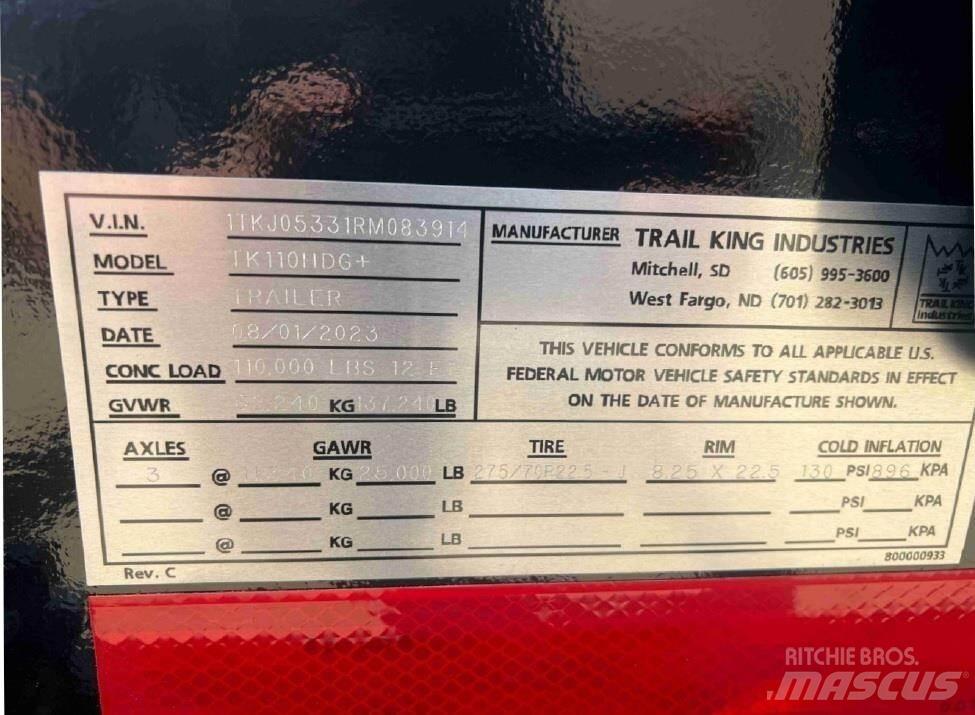Trail King  Mélybölcsős félpótkocsik