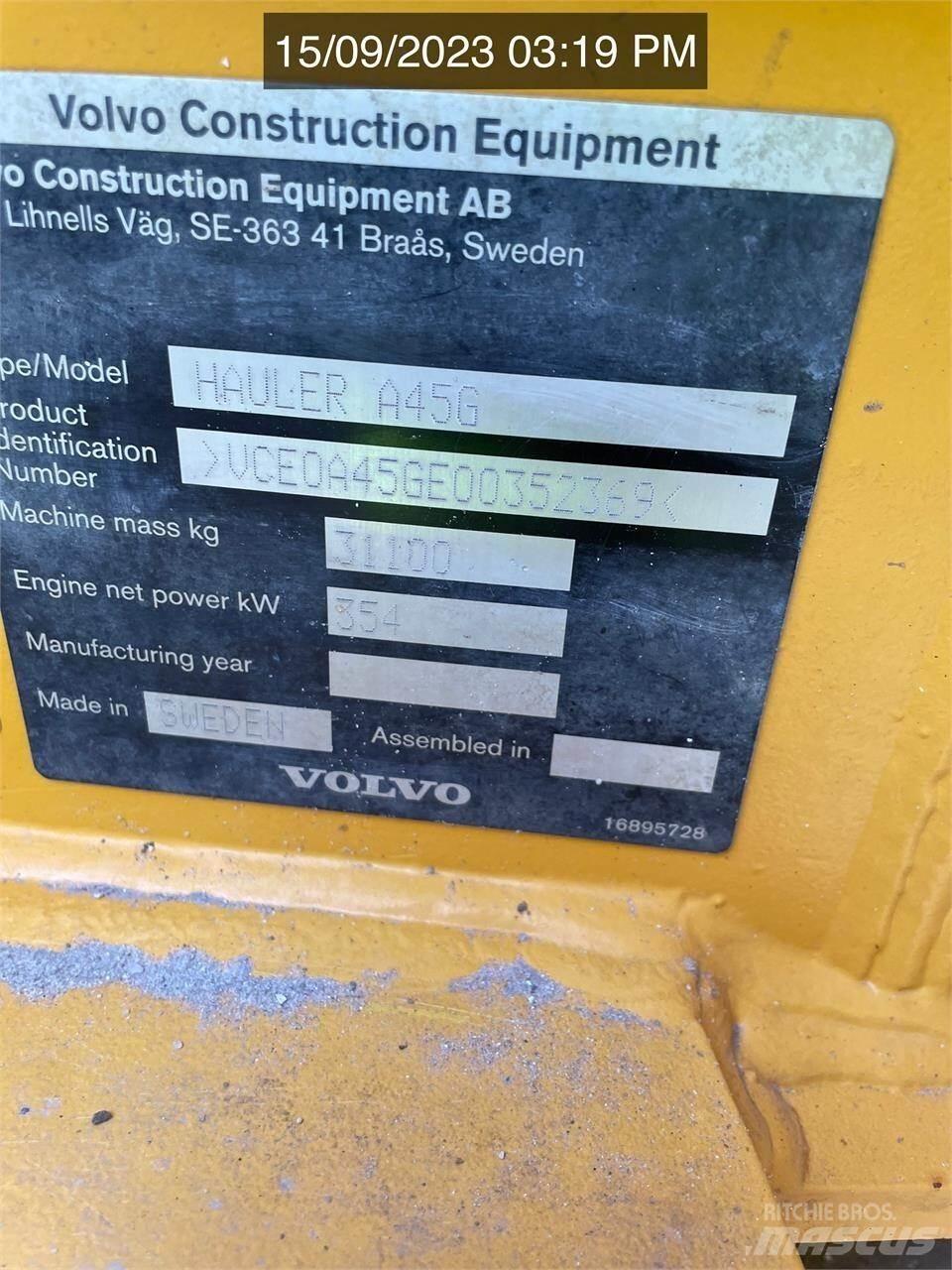 Volvo A45G Csuklósdömperek