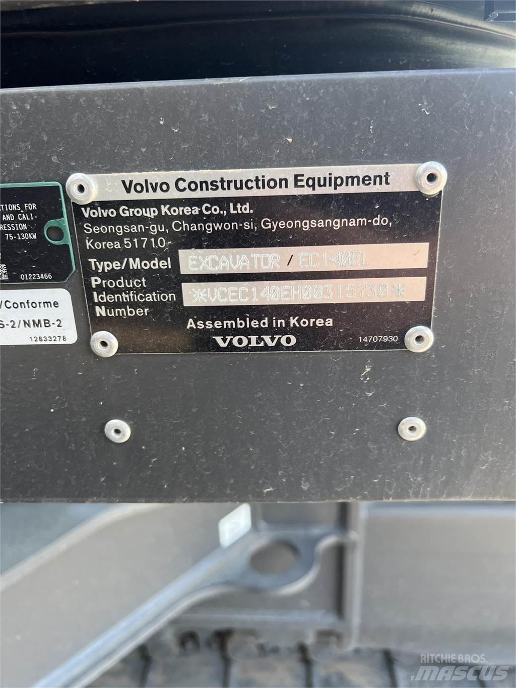 Volvo EC140EL Lánctalpas kotrók