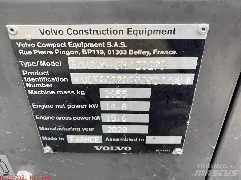 Volvo EC27D Mini kotrók < 7t