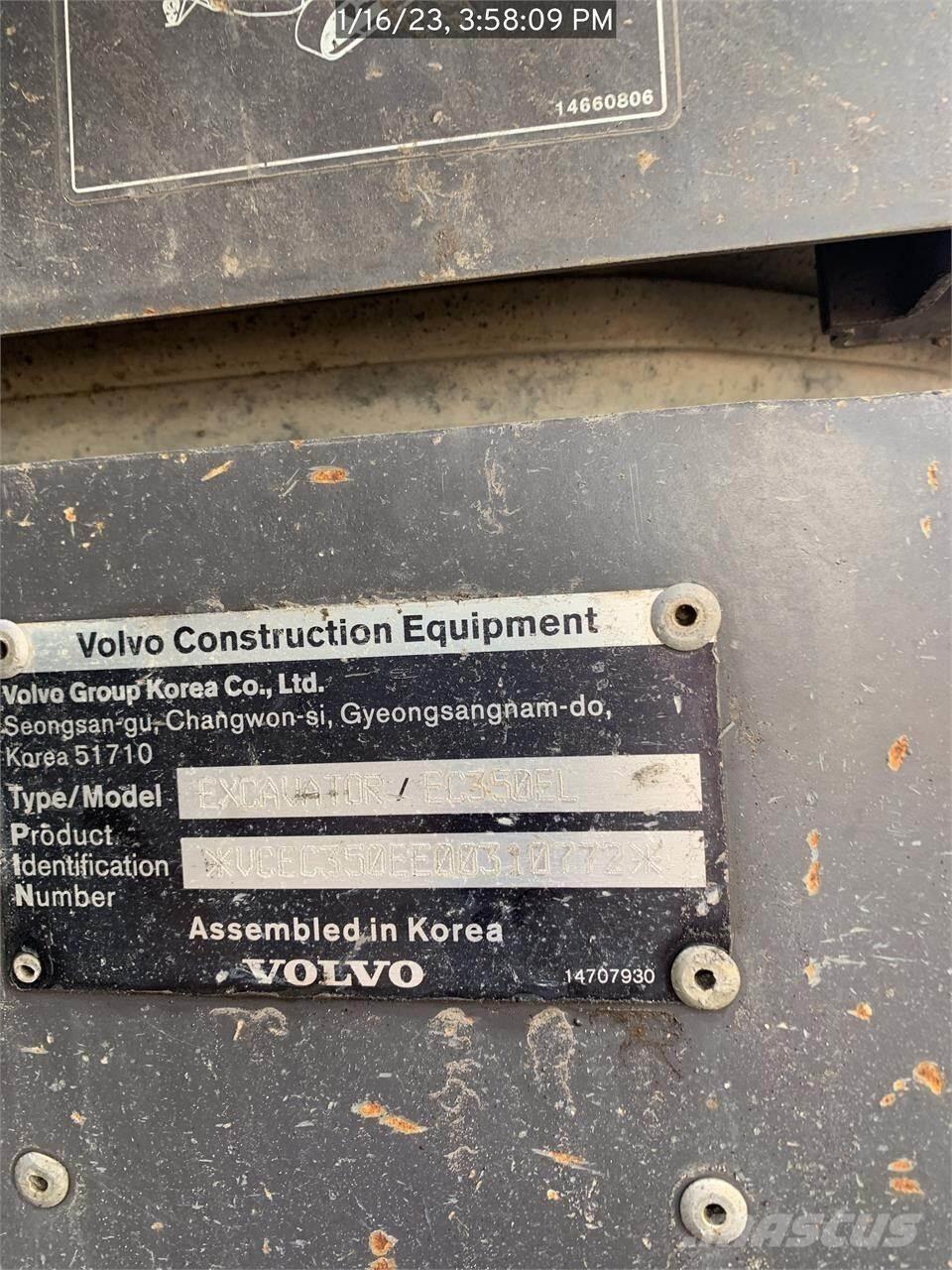 Volvo EC350EL Lánctalpas kotrók