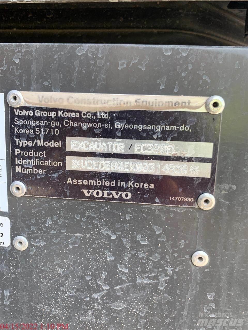 Volvo EC380EL Lánctalpas kotrók