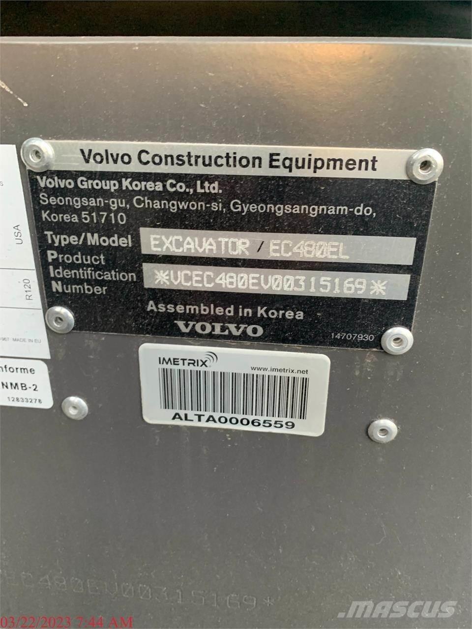 Volvo EC480EL Lánctalpas kotrók