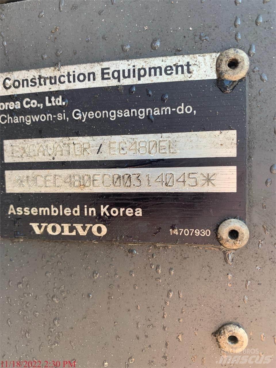 Volvo EC480EL Lánctalpas kotrók