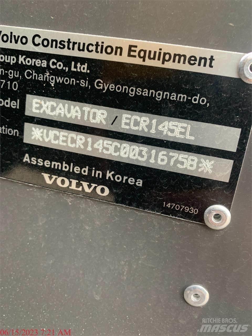 Volvo ECR145EL Lánctalpas kotrók