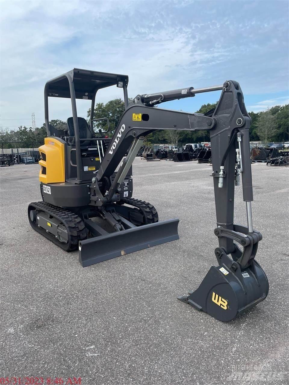 Volvo ECR25D Mini kotrók < 7t