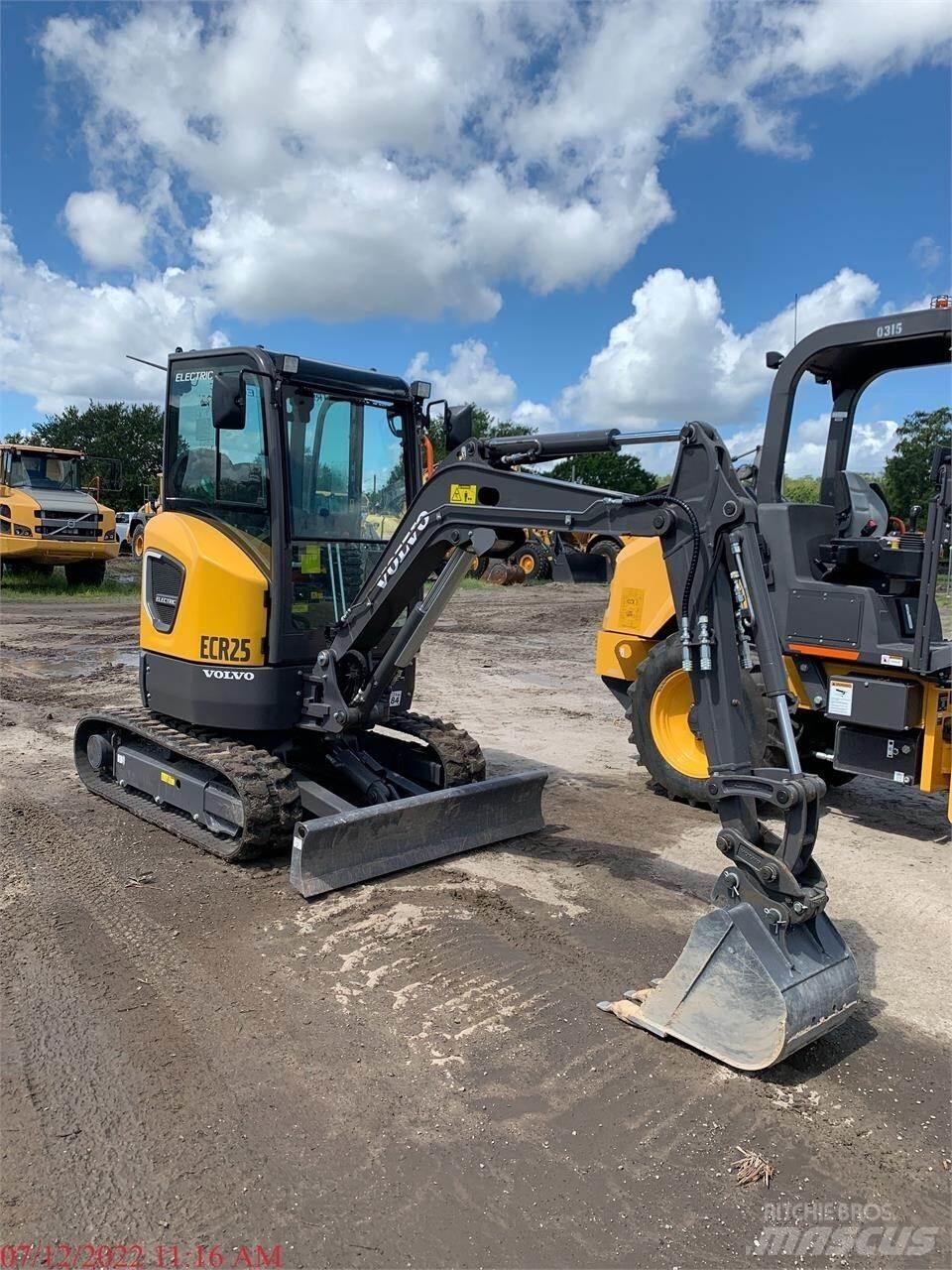 Volvo ECR25D Mini kotrók < 7t