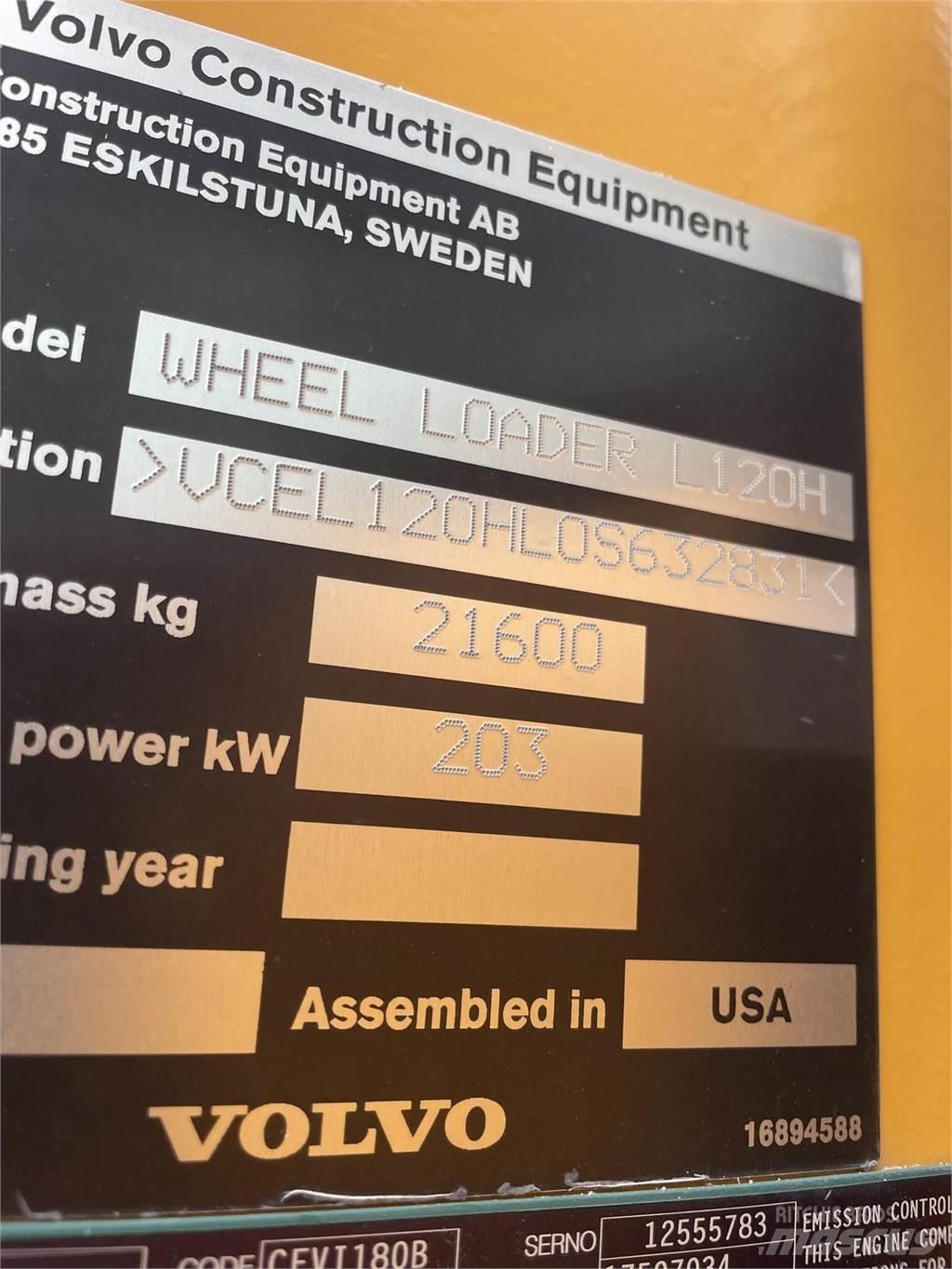 Volvo L120H Gumikerekes homlokrakodók