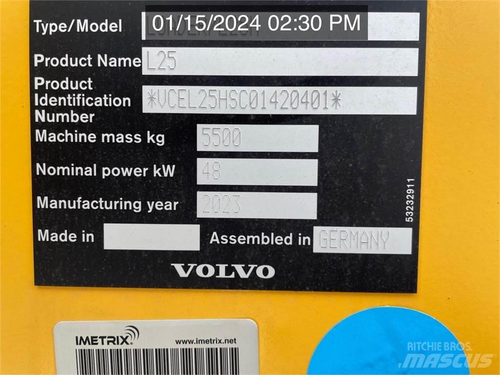 Volvo L25 Gumikerekes homlokrakodók