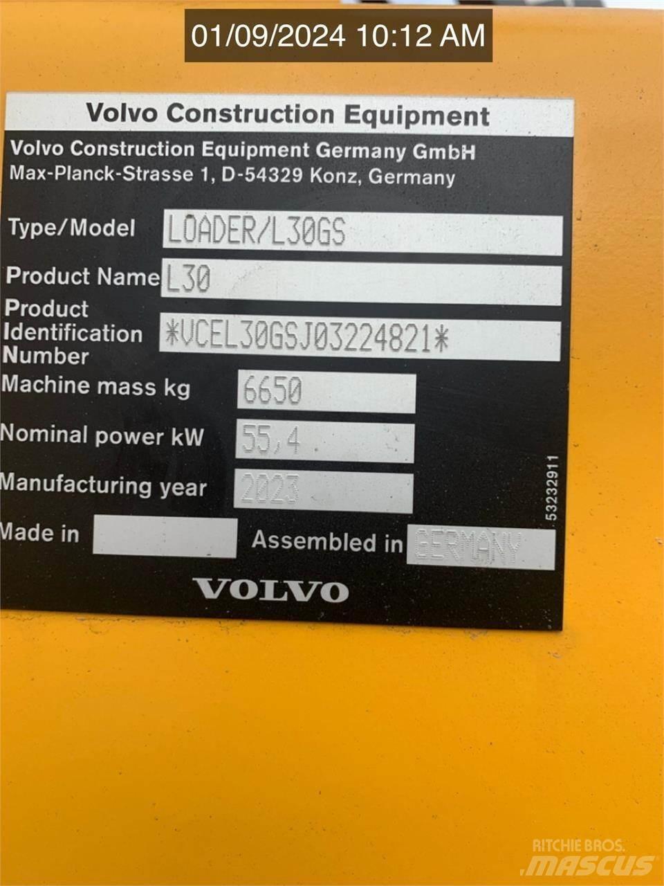 Volvo L30GS Gumikerekes homlokrakodók