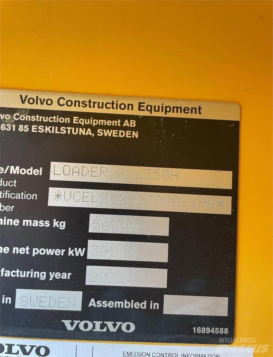 Volvo L350H Gumikerekes homlokrakodók