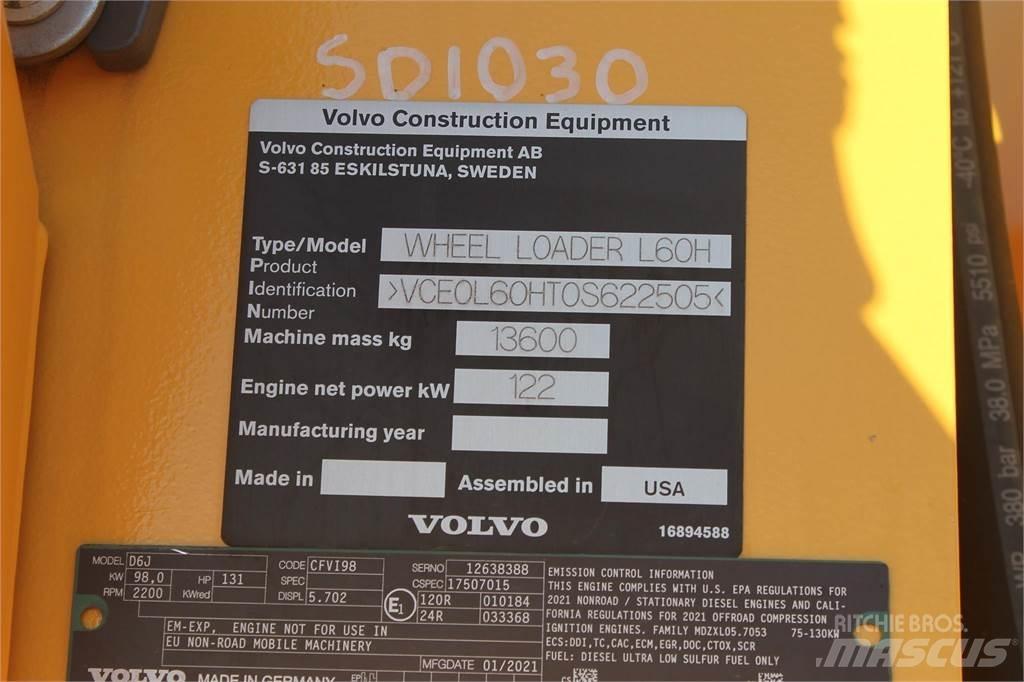 Volvo L60H Gumikerekes homlokrakodók