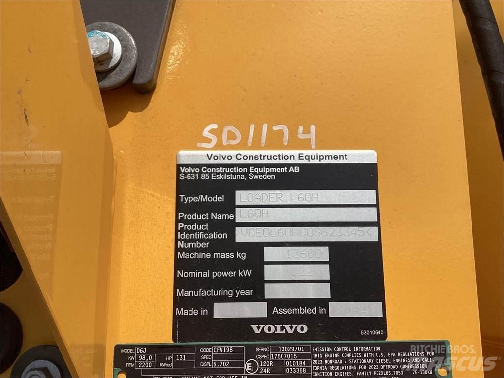 Volvo L60H Gumikerekes homlokrakodók
