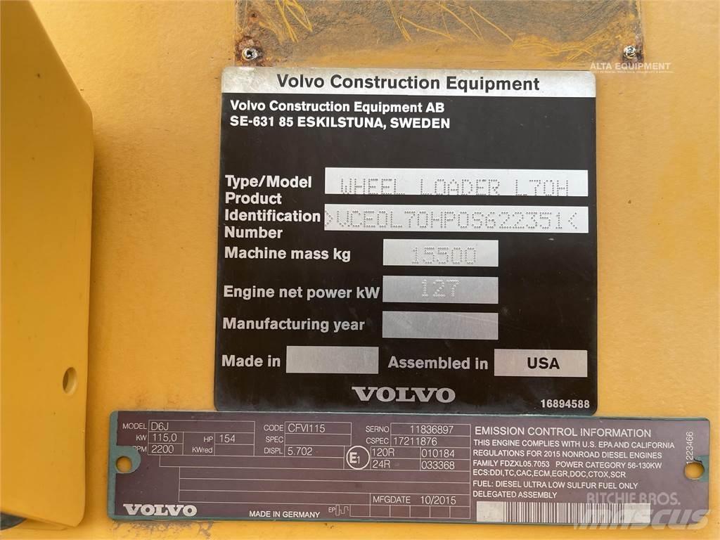 Volvo L70H Gumikerekes homlokrakodók