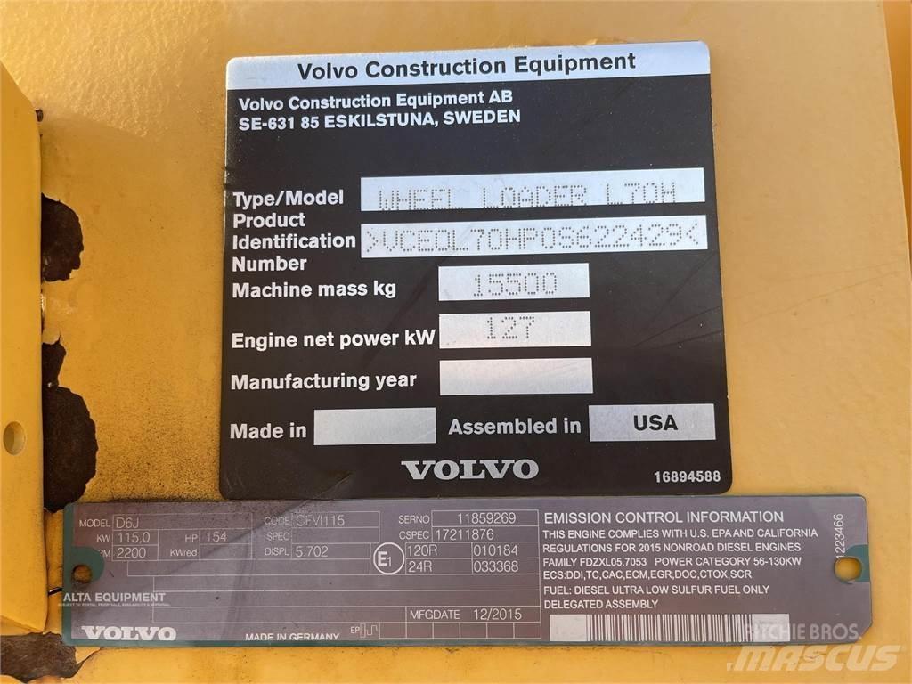 Volvo L70H Gumikerekes homlokrakodók