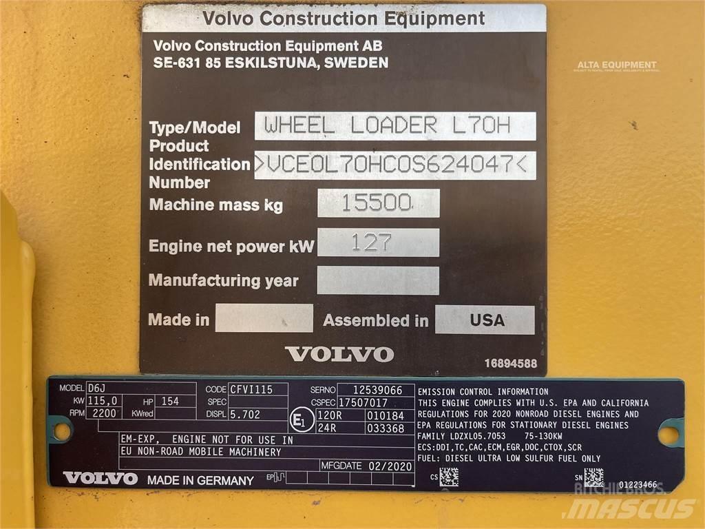 Volvo L70H Gumikerekes homlokrakodók