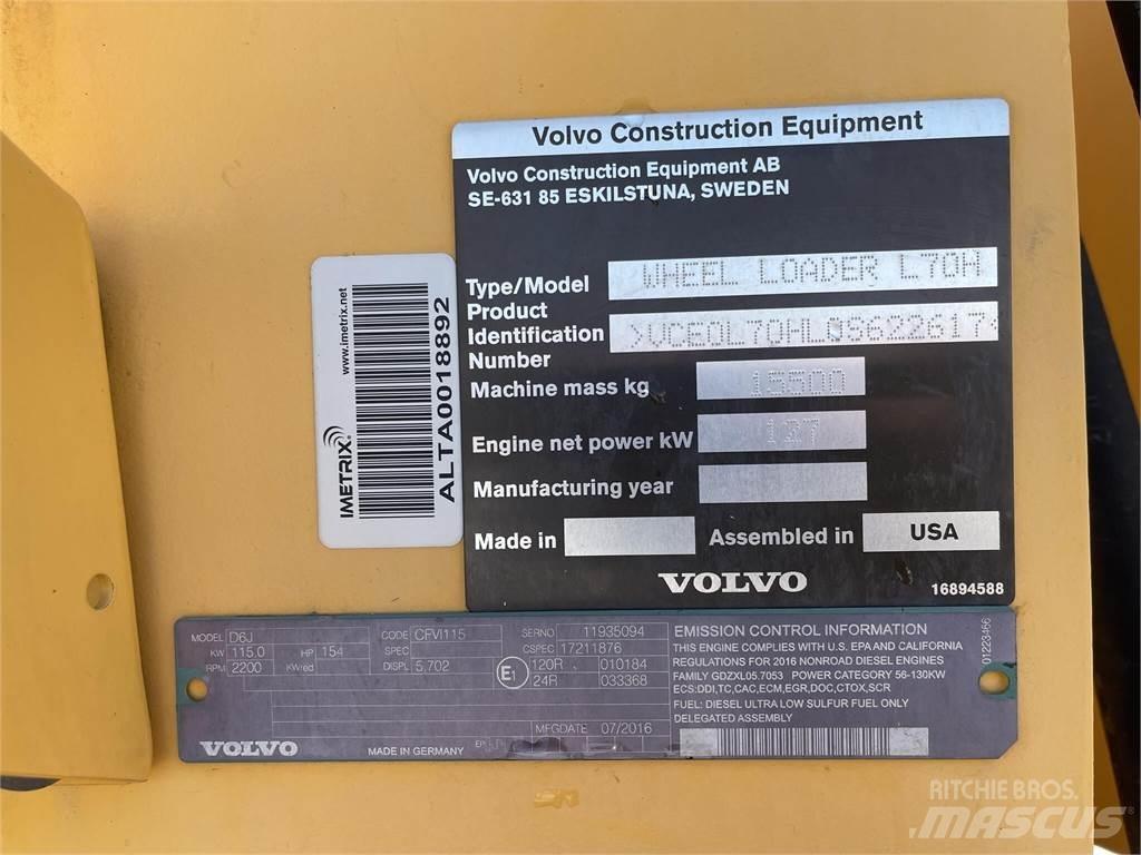 Volvo L70H Gumikerekes homlokrakodók