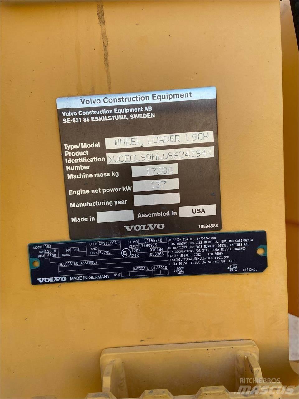 Volvo L90H Gumikerekes homlokrakodók