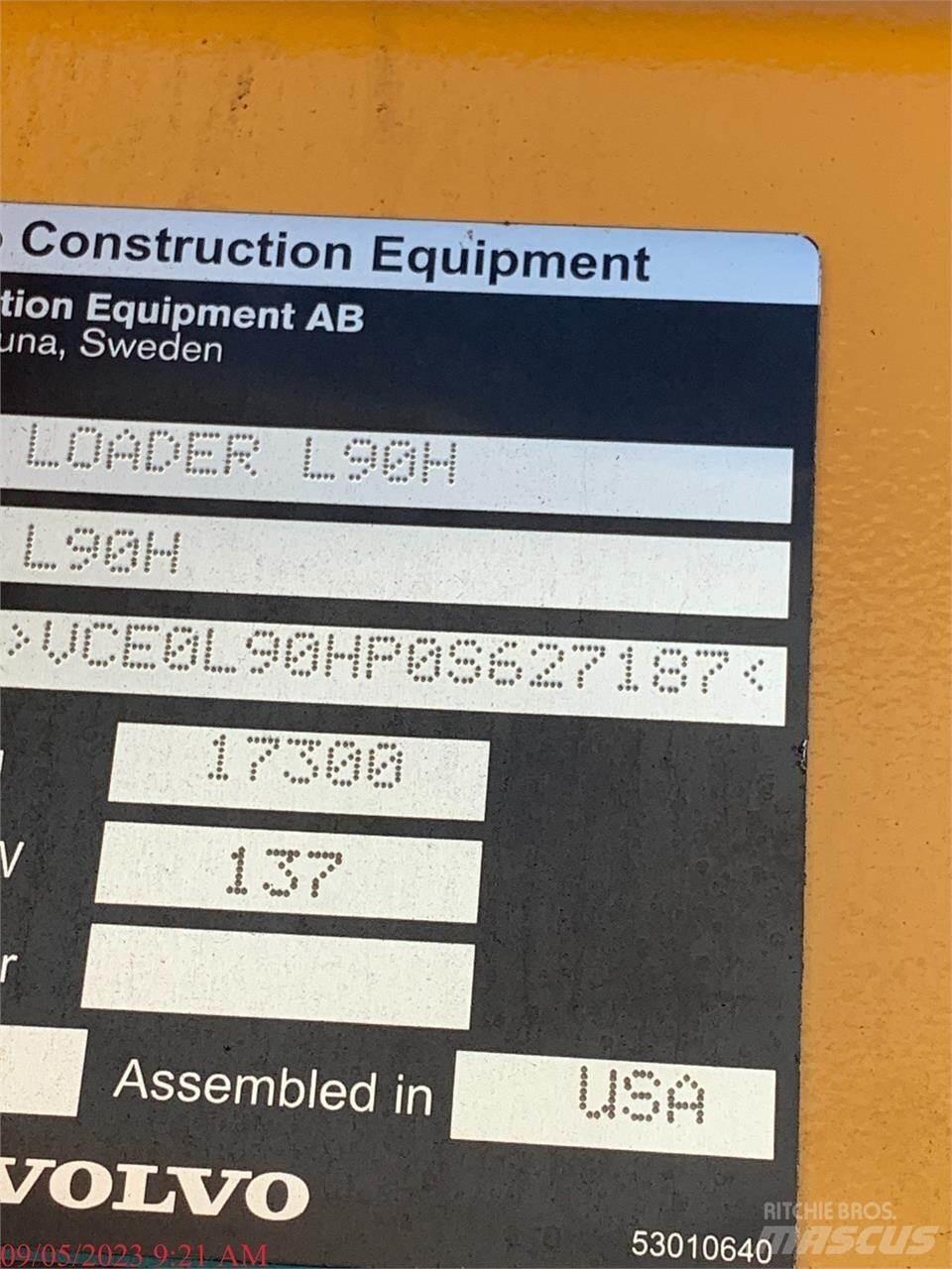 Volvo L90H Gumikerekes homlokrakodók