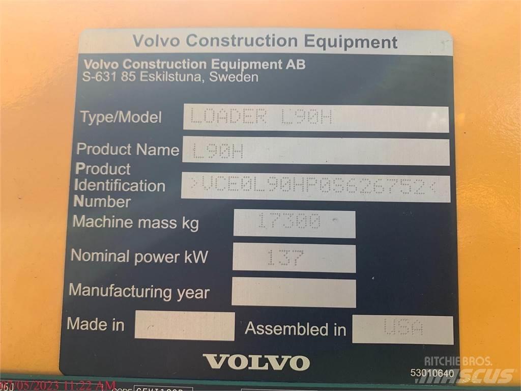 Volvo L90H Gumikerekes homlokrakodók