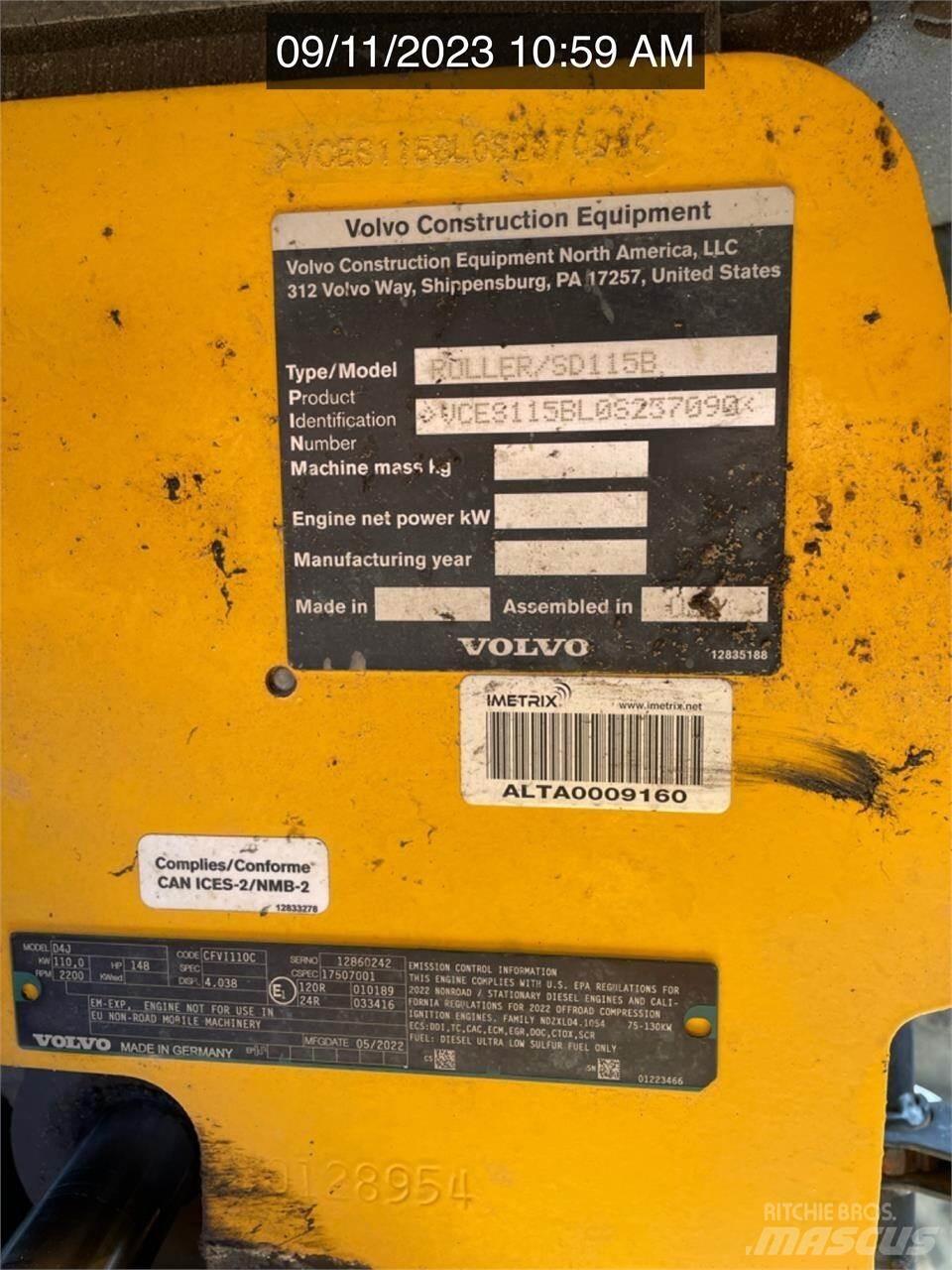 Volvo SD115B Ikerdobos hengerek